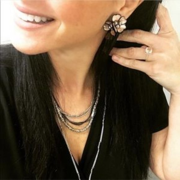 Stella & Dot | Retired Exquisite Leather & Rose Gold Juliana Statement E… - Picture 9 of 11